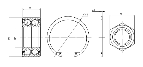Ремкомплект ступицы передней для автомобиля Peugeot 206 (98-)