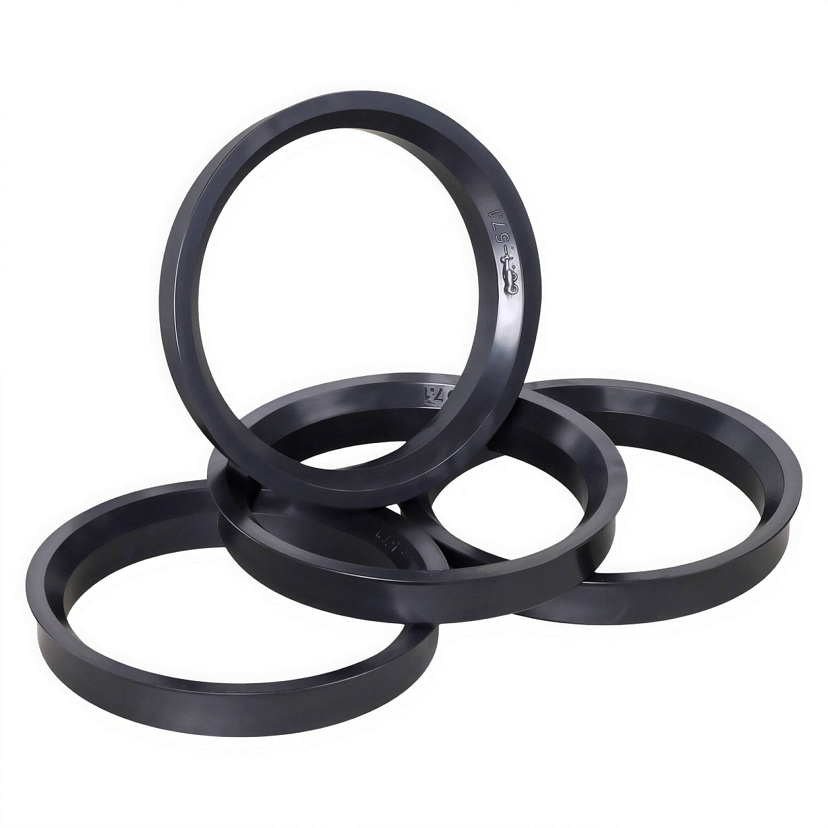 Кольцо центровочное для литого диска 66.6-57.1мм, комплект 4 шт., пластик