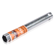 Ключ свечной трубчатый 16мм, 160мм, резиновый фиксатор