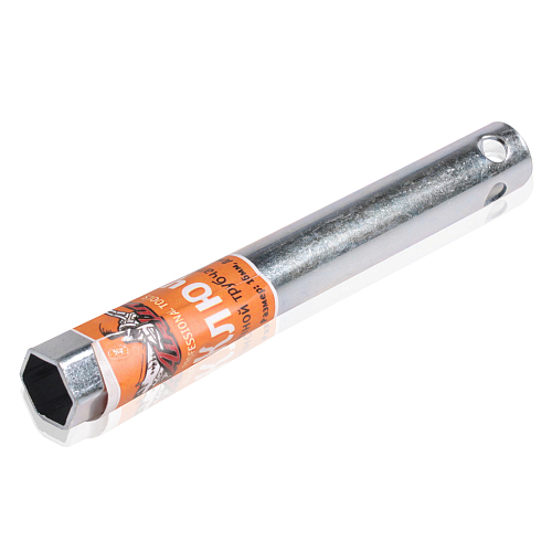 Ключ свечной трубчатый 16мм, 160мм, резиновый фиксатор