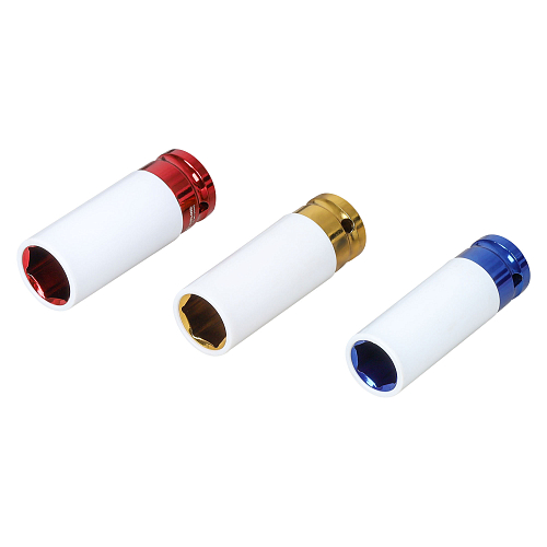 Набор головок ударных для колёсных дисков 1/2"DR L=78мм шестигранных удлинённых 3пр. (17,19,21мм) МП-серия