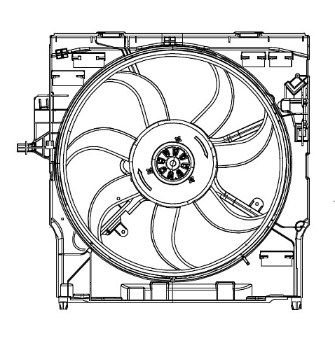 Электровентилятор охлаждения для автомобилей BMW X5 (E70) (07-)/X5 (F15-) (13-)/X6 (E71) (08-)/X6 (F16) (14-) (600W) (с кожухом)