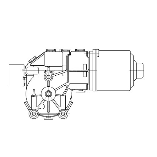 Моторедуктор стеклоочистителя для автомобилей Fiat Doblo (10-) (перед.) (VWF 1611)