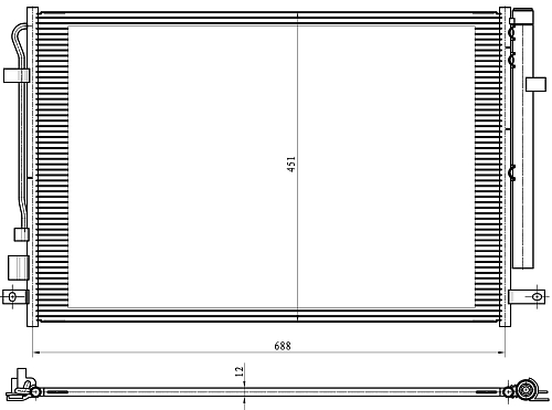 Радиатор кондиционера для автомобилей Changan UNI-V (22-)