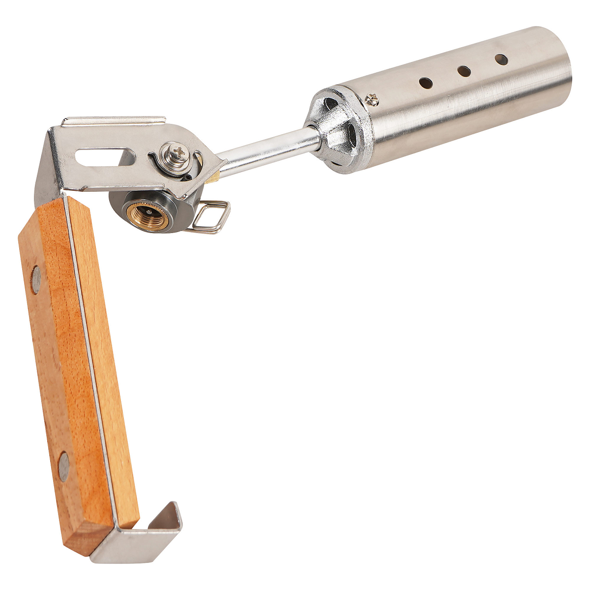 Горелка газовая на резьбовой баллон, ручн.поджиг, сопло D31*90 мм, анти-вспышка, дерев.склад.ручка