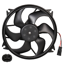 Электровентилятор охлаждения для автомобилей Peugeot 307 (00-)/308 (07-)/Citroen C4 (04-) (с кожухом)