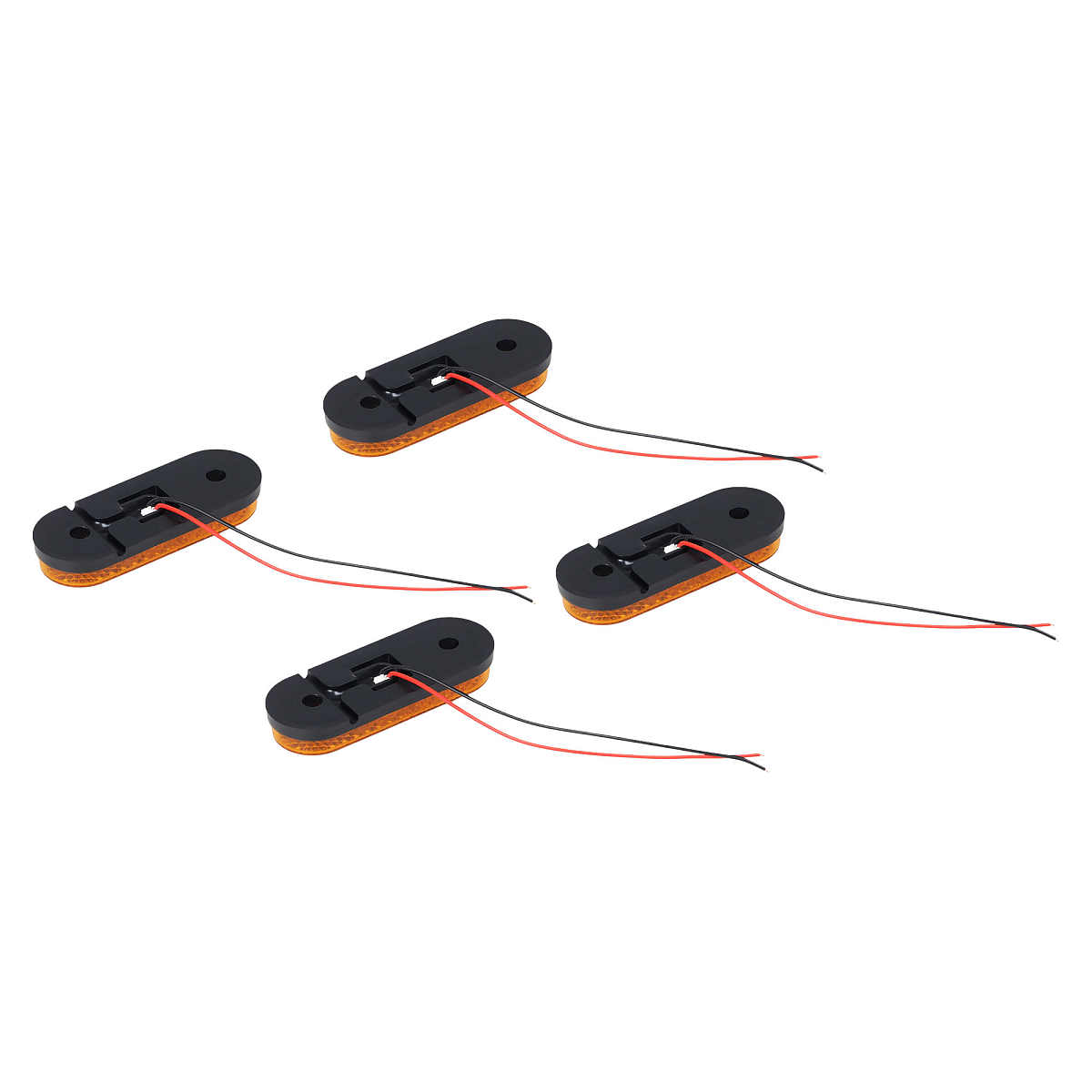 Огонь габаритный светодиодный, 12/24В, оранжевый, съемный кронштейн, комплект 4 шт.