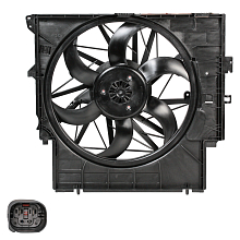 Электровентилятор охлаждения для автомобилей BMW X3 (F25) (10-)/X4 (F26) (14-) (с кожухом) (400W)