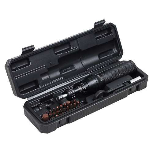 Отвертка динамометрическая 1/4" 1-3Нм, с битами 23 пр. (PH, HEX, TORX), кейс