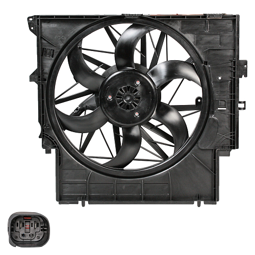 Электровентилятор охлаждения для автомобилей BMW X3 (F25) (10-)/X4 (F26) (14-) (с кожухом) (400W)