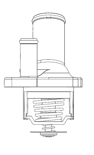 Термостат для автомобилей Chevrolet Epica (06-) 2.0i/2.5i (82°С) (с алюминиевым корпусом)