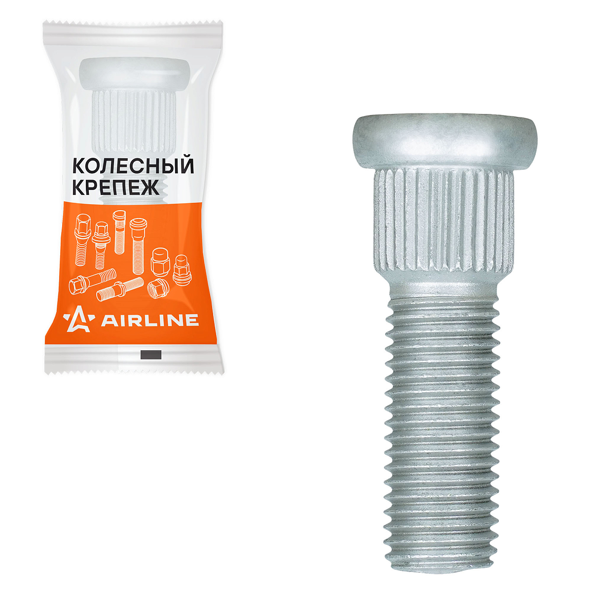 Шпилька колесная M12x1,5x28,5x45,5, d посадки 14,3, дакромет, 1 шт для Toyota/Mazda/Hyundai