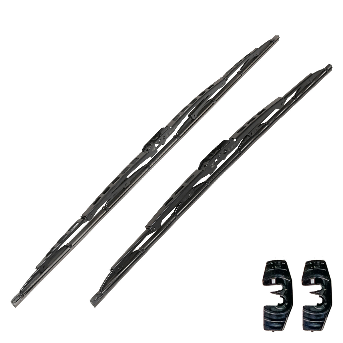 Щетки стеклооч комплект (2 штуки) 650/500мм (26"/20") каркасные с креплением "Крючок 9х3, 9х4 мм" (AWBJ016) МП-серия