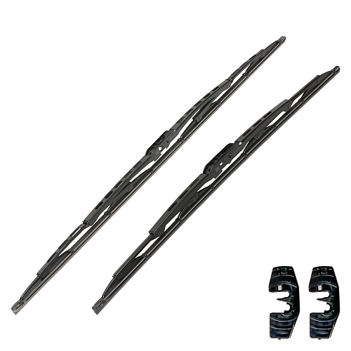 Щетки стеклооч комплект (2 штуки) 650/500мм (26"/20") каркасные с креплением "Крючок 9х3, 9х4 мм" (AWBJ016) МП-серия