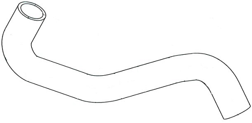 Патрубок охл. для а/м Ford Focus III (10-) 1.6i нижн. (EPDM, 1 шт.)