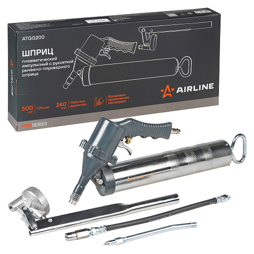 Шприц пневм. импульс. 500мл PRO рукоятка рыч-плунж. (возможно примен. картриджа)
