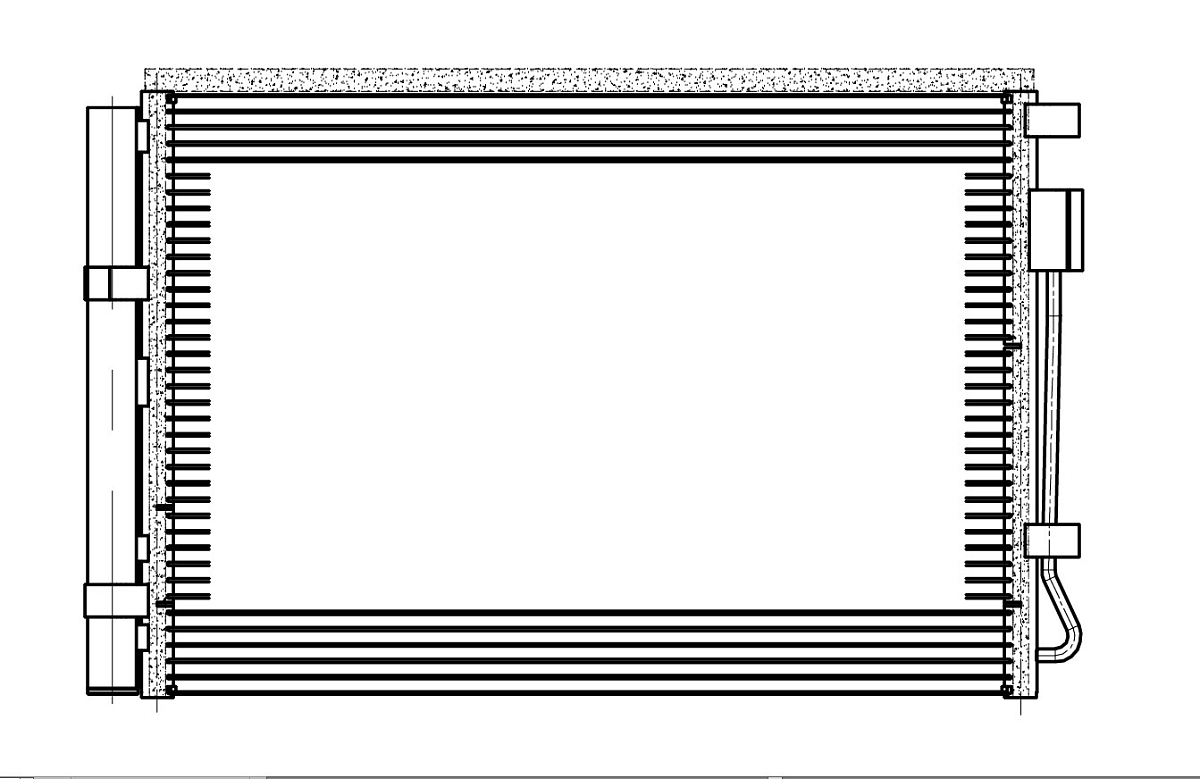 Радиатор кондиционера для автомобилей Solaris (17-)/Rio (17-)
