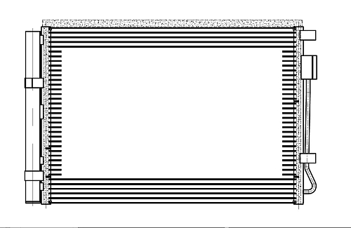Радиатор кондиционера для автомобилей Solaris (17-)/Rio (17-)