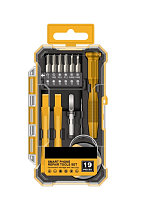 Инструмент для точных работ, набор 19пр. (рукоятка, биты PH, SL, TORX), пласт. кейс МП-серия