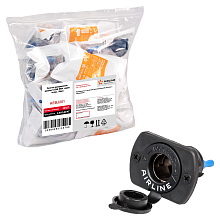 Гнездо прикуривателя встраиваемое влагозащ. 12/24В пластик (В пакете)