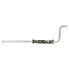 Глушитель для автомобилей Лада 2108 дополнительный (резонатор) без катализатора длинный со стронгером (алюминизированная сталь) T-Sport