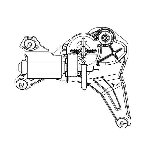 Моторедуктор стеклоочистителя для автомобилей Hyundai Santa Fe (06-) (задн.)