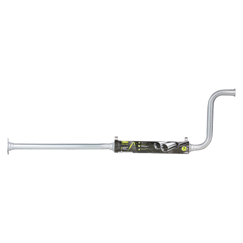 Глушитель для автомобилей Лада 2108 дополнительный (резонатор) без катализатора длинный со стронгером (алюминизированная сталь) T-Sport