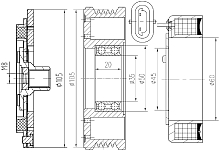Муфта электромагнитная для компрессора кондиционера LCAC 2129 LUZAR