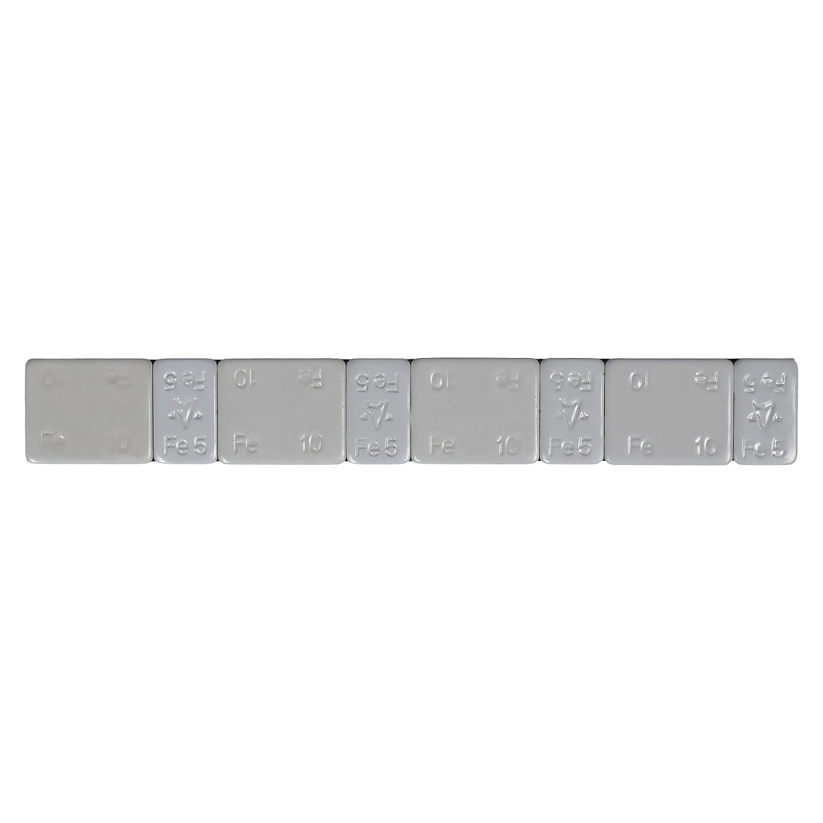 Груз балансировочный самоклеящийся стальной 4*5гр/4*10гр, 50 шт., серый