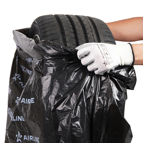 Пакеты для колес R12-22, 100шт в пакете, 110х110см, 17мкм, черн.