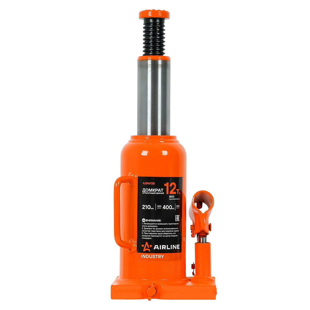 Домкрат бутылочный сварной 12т 210-400мм INDUSTRY