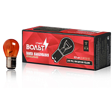 Лампа накаливания жёлтая 24V 21/5W BAY15D 2-х конт.