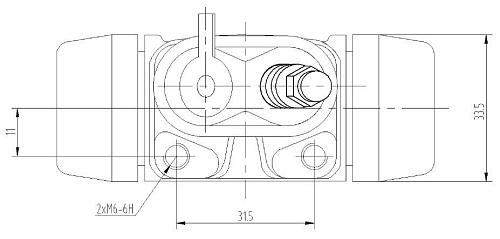 Цилиндр тормозной для автомобилей Hyundai Accent (99-) / Getz (02-) задний левый / правый d=17.5мм