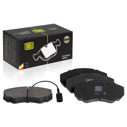 Колодки тормозные дисковые передние для автомобилей Fiat Ducato (RUS) (02-) 140x66мм (в комплекте с датчиком)