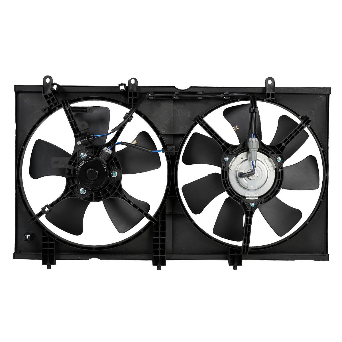 Электровентилятор охлаждения для автомобилей Mitsubishi Lancer IX (03-) 1.3i/1.6i (2 вент.) (с кожухом)