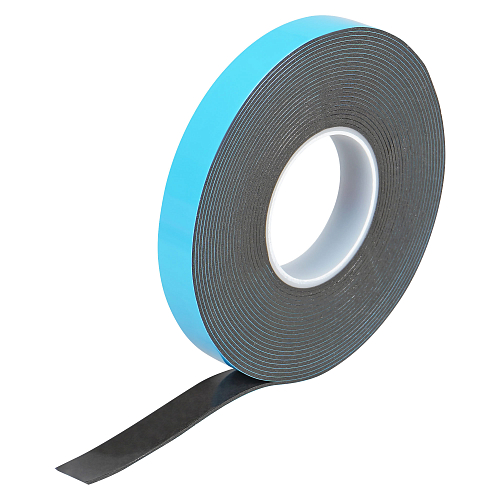 Лента двусторонняя клейкая (скотч), 12мм*5м, акриловая вспененная основа, черная