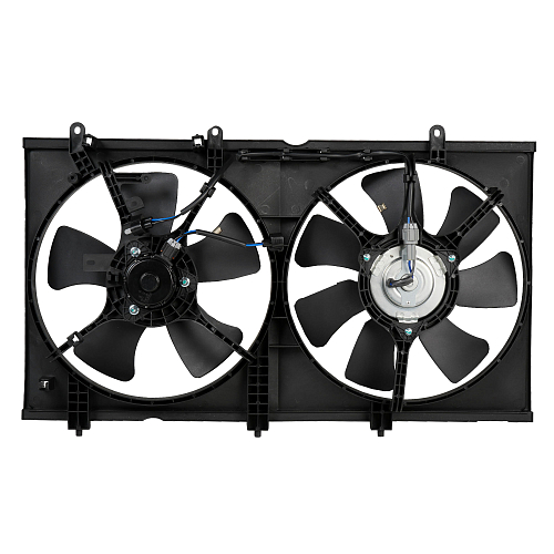 Электровентилятор охлаждения для автомобилей Mitsubishi Lancer IX (03-) 1.3i/1.6i (2 вент.) (с кожухом)