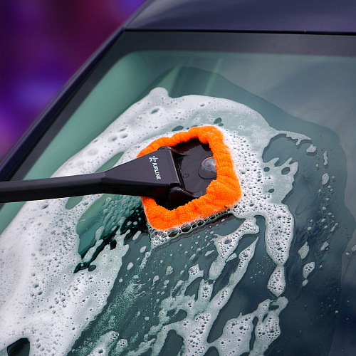 Щетка для мытья лобового стекла из микрофибры прямоугольная (13*9 см)