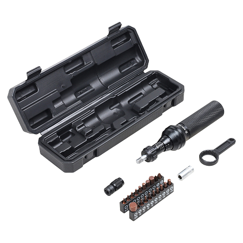 Отвертка динамометрическая 1/4" 2-8Нм, с битами 23 пр. (PH, HEX, TORX), кейс