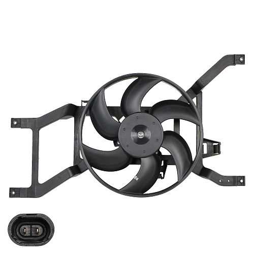 Электровентилятор охлаждения для автомобилей Logan (08-)/Largus (12-) (с кожухом)