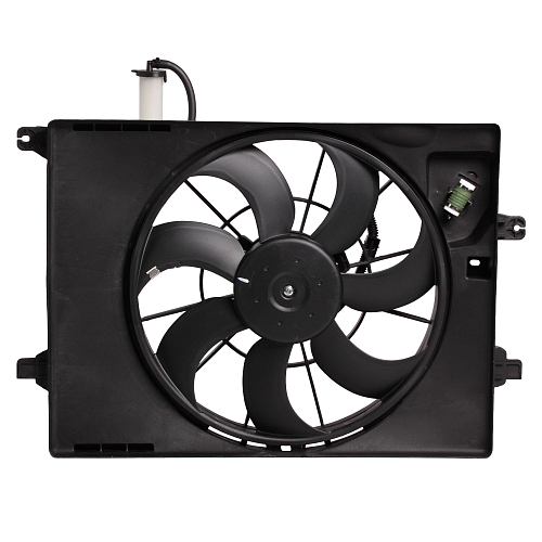 Электровентилятор охлаждения для автомобилей Hyundai Creta (16-) 1.6i/2.0i (с кожухом и резист.)