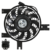 Электровентилятор кондиционера для автомобиля Toyota Land Cruiser 100 (98-) (с кожухом)