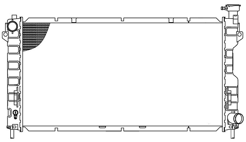 Радиатор охлаждения для автомобилей Caravan (01-)/Voyager (01-) 2.4i/3.3i M/A