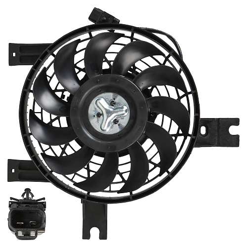 Электровентилятор кондиционера для автомобиля Toyota Land Cruiser 100 (98-) (с кожухом)
