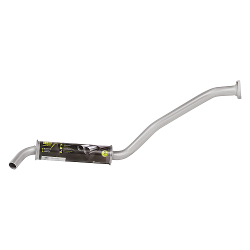 Глушитель для автомобилей Лада 2107 дополнительный (резонатор) инж. усиленный фланец (алюминизированная сталь)