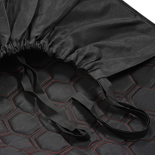 Накидка "Алькантара", задняя (3 предмета), экокожа с перфорацией, красная