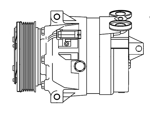 Компрессор кондиционера для автомобилей Лада 2123 Chevrolet Niva (02-)