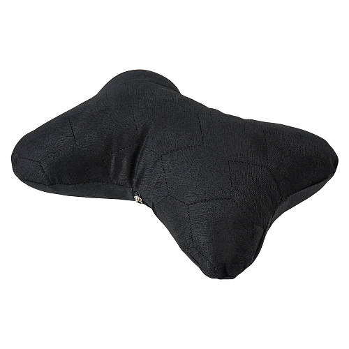 Подушка-косточка на подгол."Алькантара", ткань, 1 шт., черная