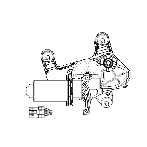 Моторедуктор стеклоочистителя для автомобилей Hyundai Santa Fe (00-) (задн.)