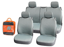 Чехлы-майки "Виспер" комплект передние/задние, цвет серый, материал жаккард